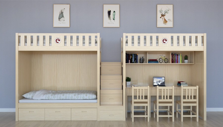 实木中梯高低床 RH-B048