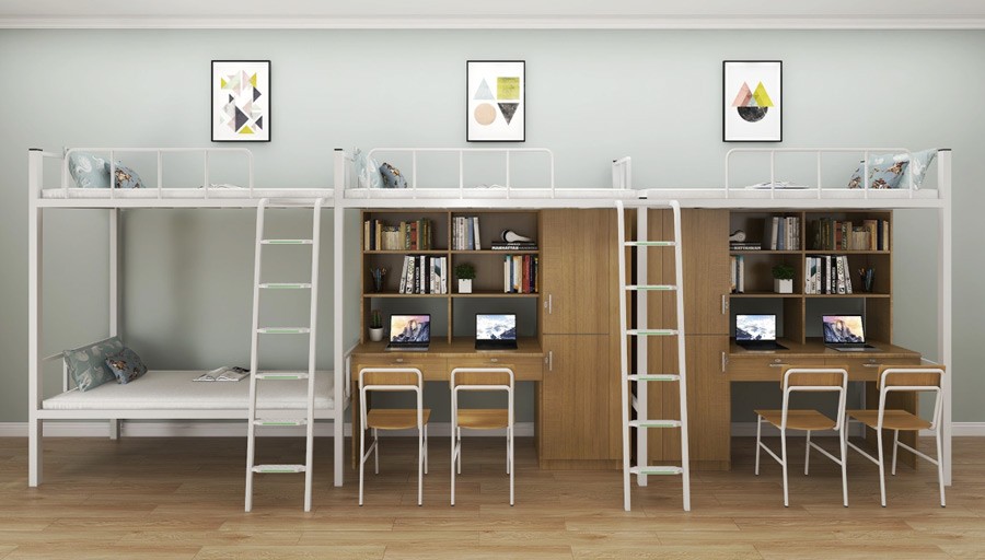 三连四人位侧梯高低床 RH-B032