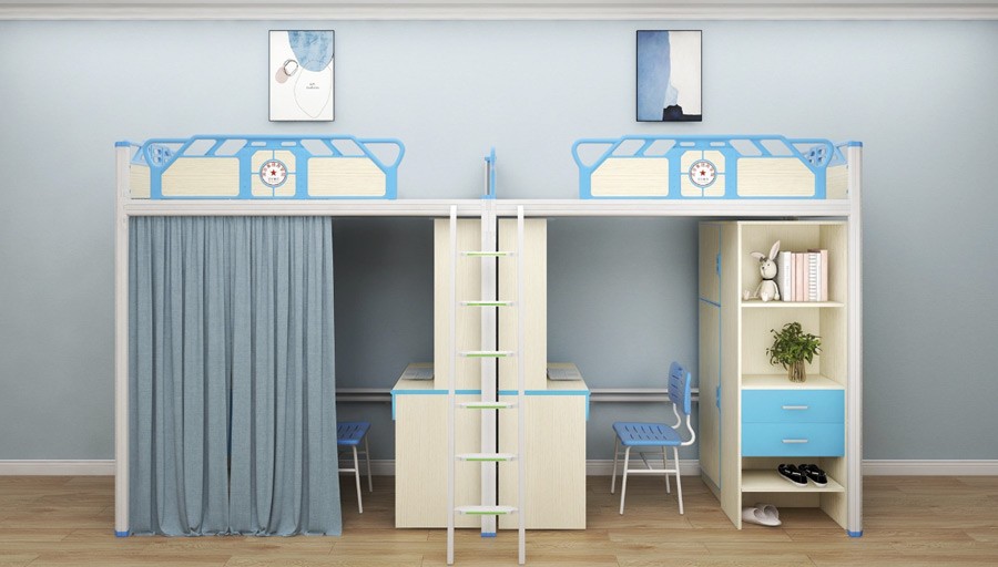 两连两人位侧梯组合床 RH-B009