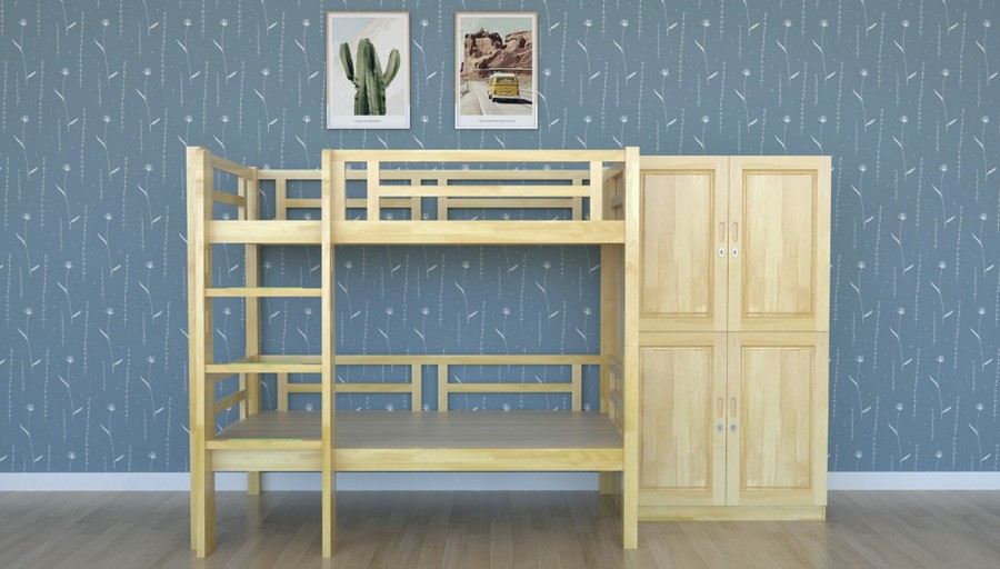 实木侧梯高低床 RH-B045