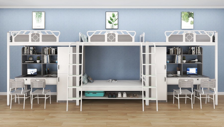 三连四人位侧梯高低床 RH-B031