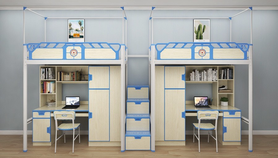 Two-person middle ladder combination bed RH-B001