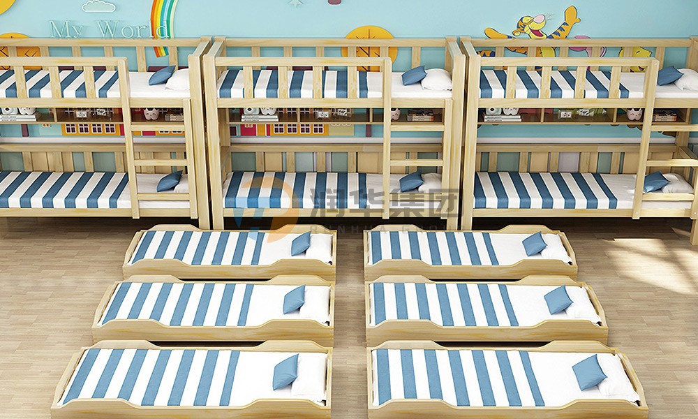 幼儿园实木床效果